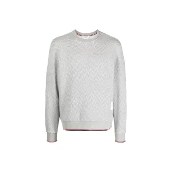 THOM BROWNE Herringbone Pattern Crewneck Sweater