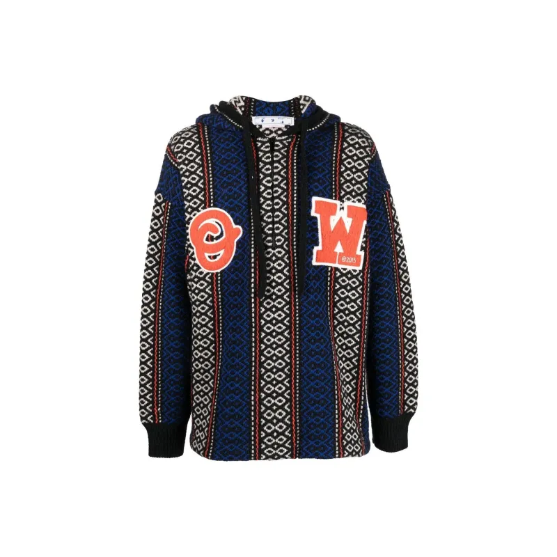 OFF-WHITE Baja Chunky Knit Hoodie -0