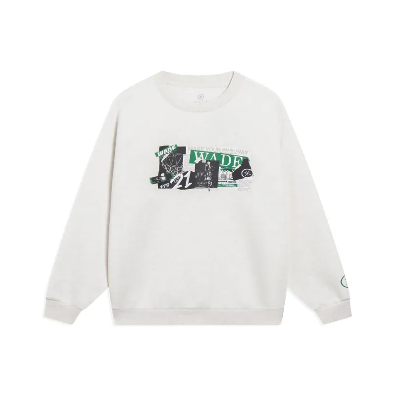 LiNing Sweatshirt Unisex Heather Gray Tile Gray-0