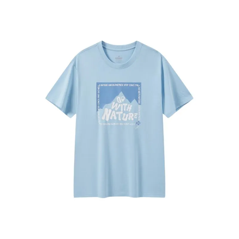 XTEP Vitality Series T Shirt Men's Azure Blue-0