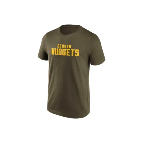 NBA doves Denver doves Fashion Colour Wordmark T-Shirt Men's Brown