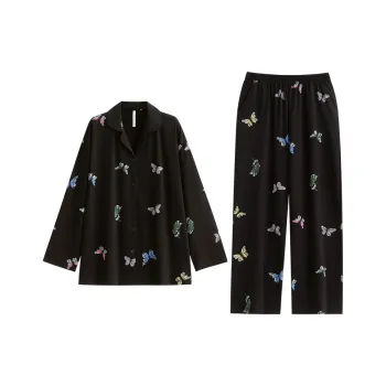 Yue Nei Pajama Set Women's Black Kite