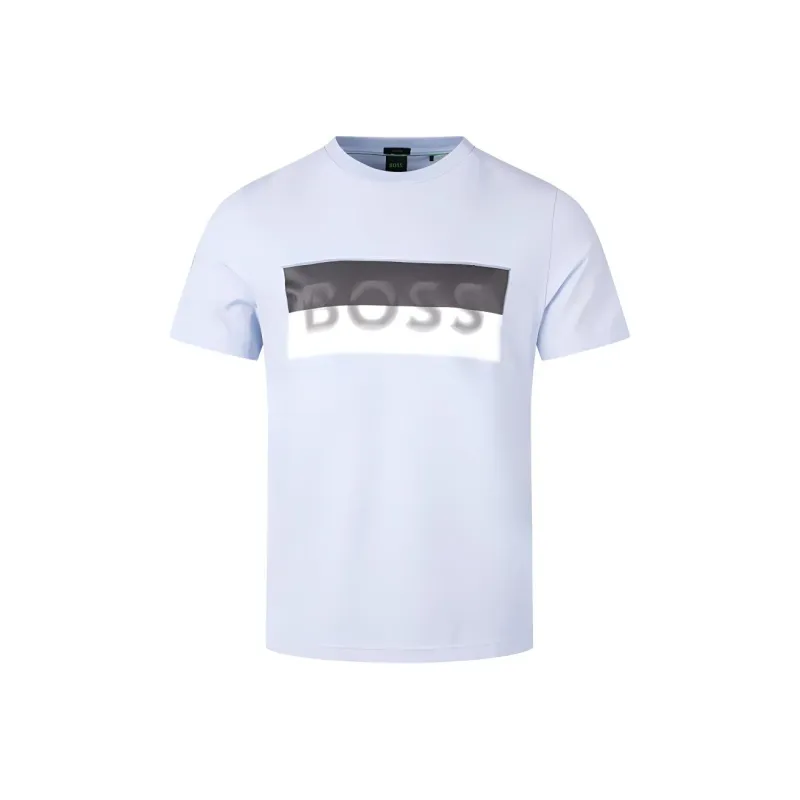 HUGO BOSS Logo print Crew neck T shirt-0