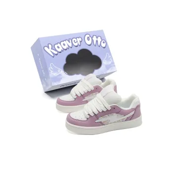 KAAVER OTTO Slip Resistant Cushioning Breathable Skateboard Shoes Unisex Chanel Inspired Purple