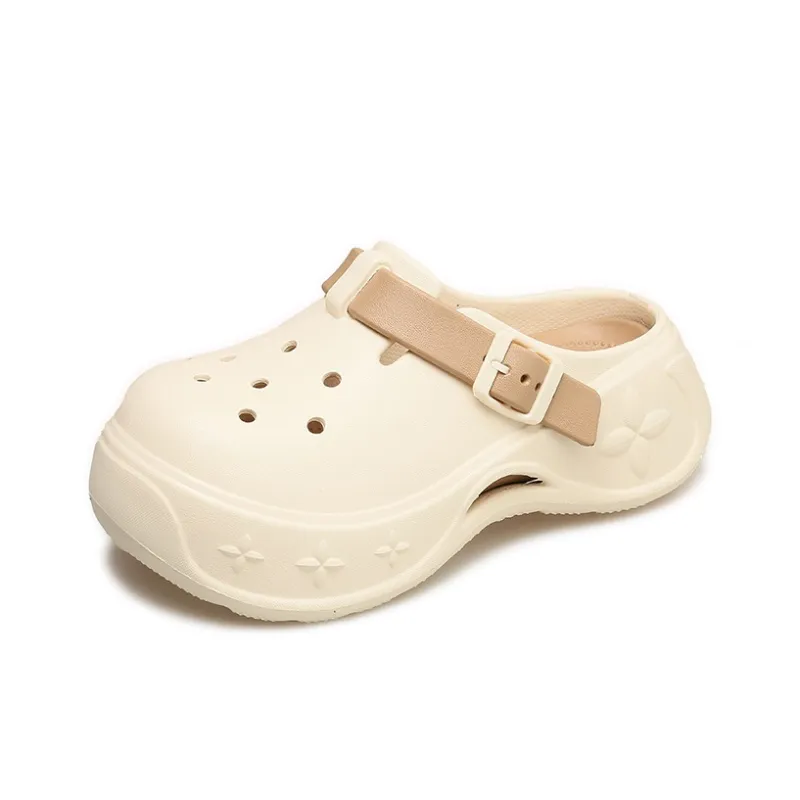 JEANSWEST Summer Trendy Girlish Heart White Pink Color Scheme Fashion Trend Minimalist Style Clogs Unisex-7