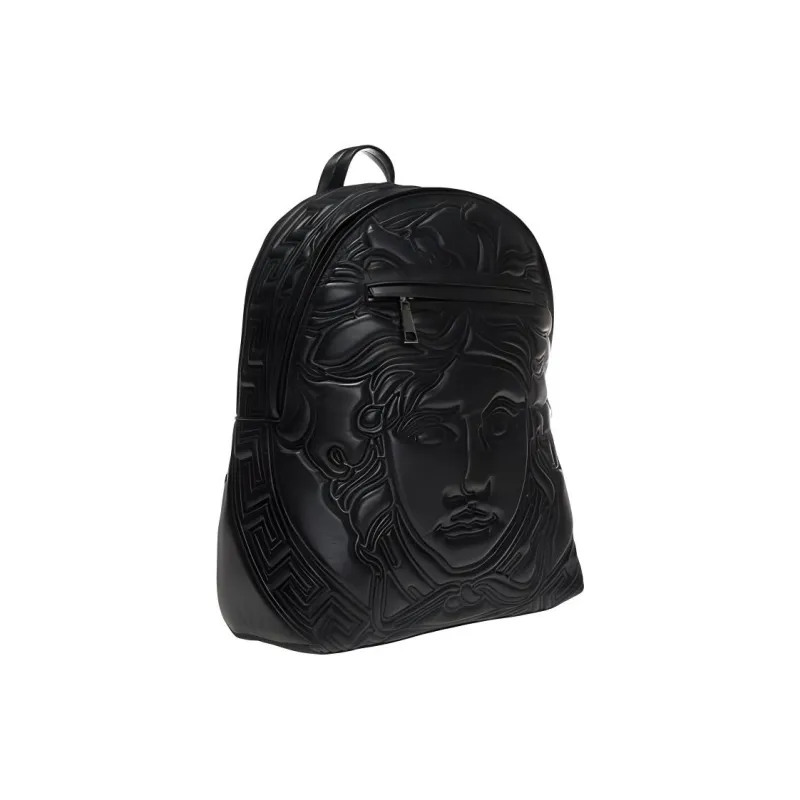 VERSACE VERSACE Leather Backpack Regular Men's Black-1