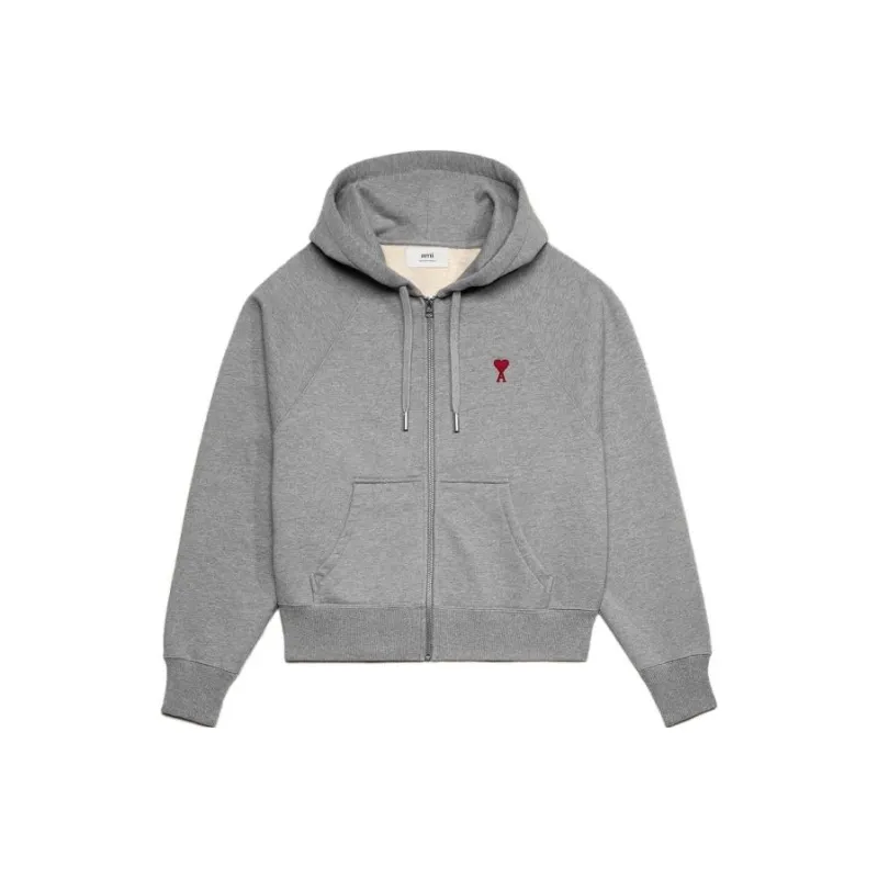 AMIPARIS Ami De Coeur embroidered Zip up Hoodie-0
