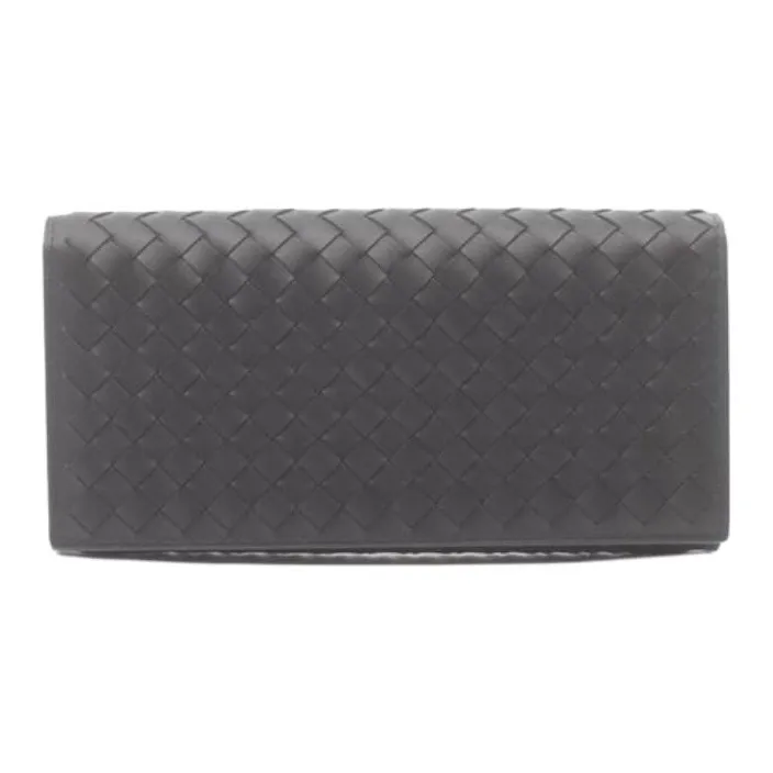 Bottega Veneta Leather Wallet Unisex Black-0