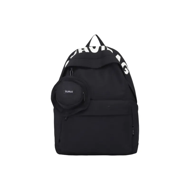 BRABOSTON Canvas Backpack Unisex Ecru/Black/Green/Orange-5