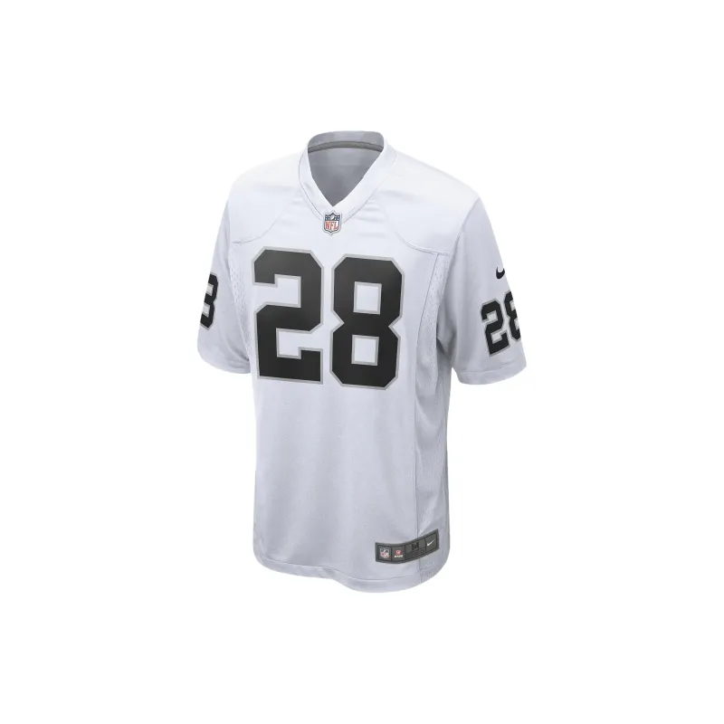 Nike NFL Oakland Raiders Football Away Game Jersey T Shirt Men's White-0