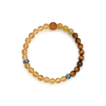 Empress 47 Concept Tiger's Eye Stone Rain Of Wealth Beaded Bracelet Unisex