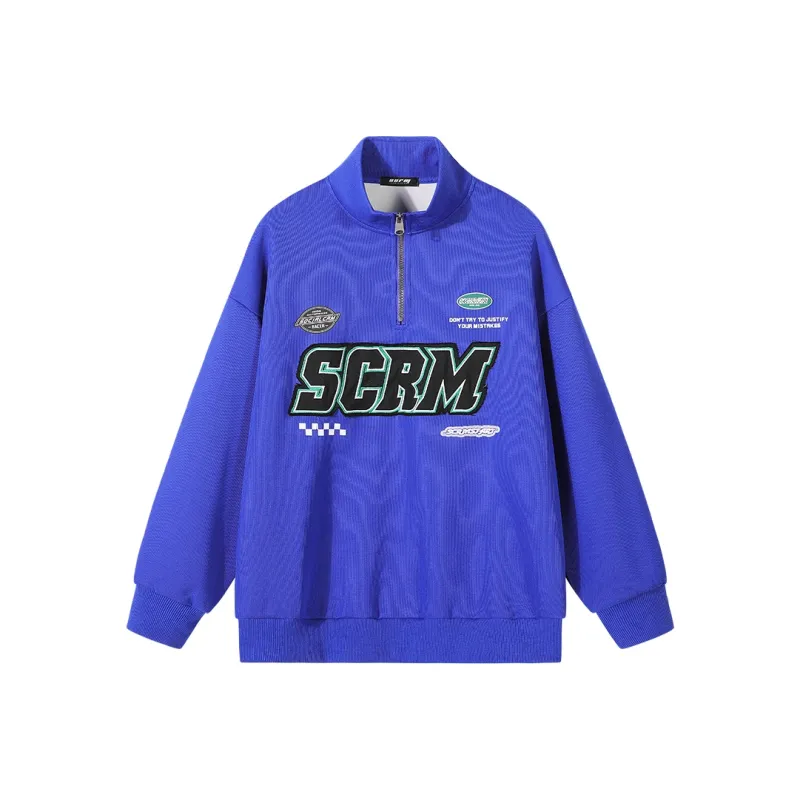SCRM Half Turtleneck Loose Fit Sweatshirt Unisex-16