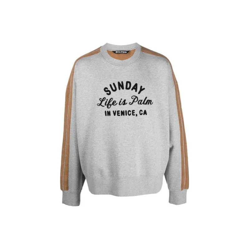 PALM ANGELS Slogan embroidered Sweatshirt-0