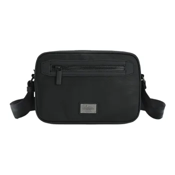 FILA Fabric Shoulder Bag, Crossbody Bag Mini Men's Black