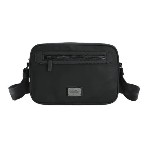FILA Fabric Shoulder Bag, Crossbody Bag Mini Men's Black