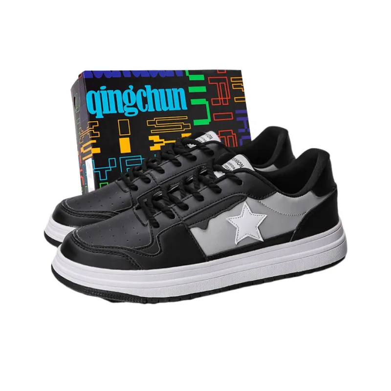 SMDXDMS Lightweight Breathable Slip Resistant Low Top Skateboard Shoes Unisex-6