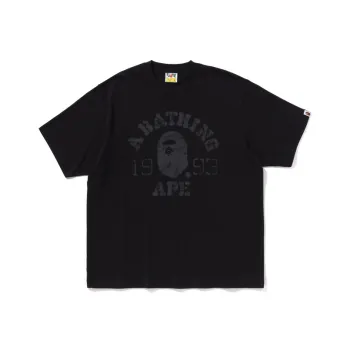 A BATHING APE Screen Print College Relaxed Fit Tee