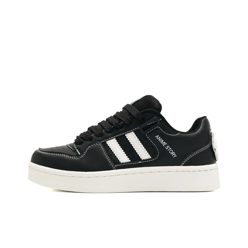 7 SEVFUN Wear resistant And Lightweight Low Top Skateboard Shoes Unisex Black-7