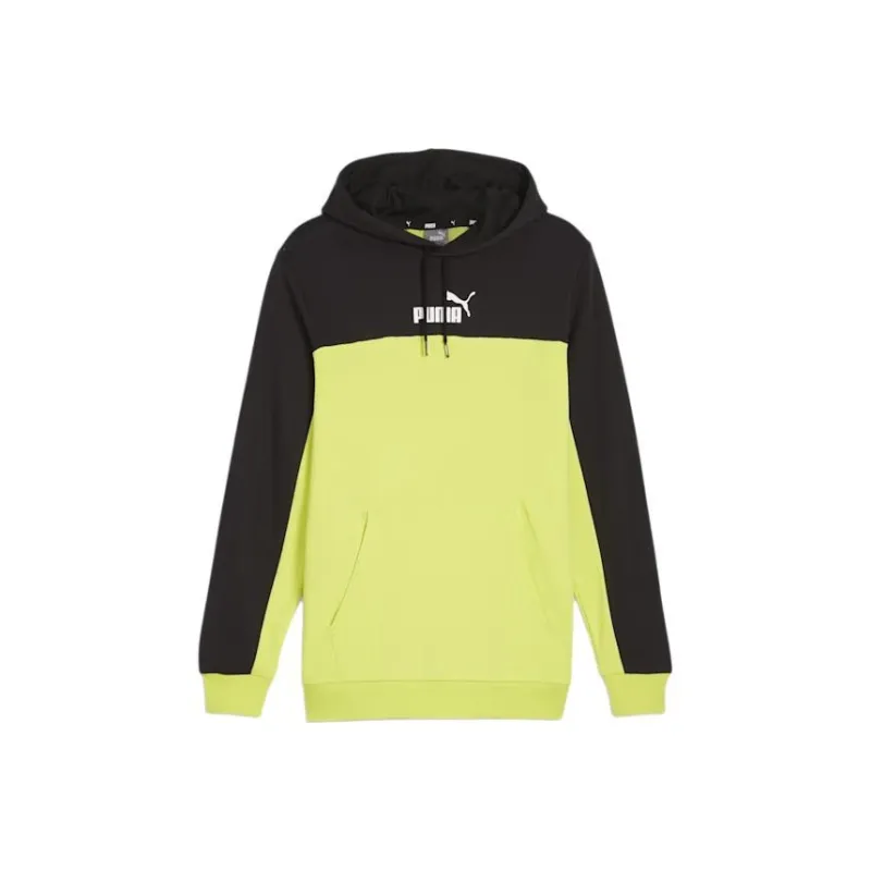 PUMA Essentials+ Block Men's Hoodie Sweatshirt Men's Yellow-0