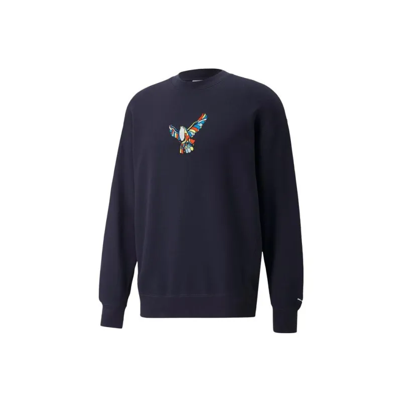 PUMA X RIPNDIP Graphic Sweatshirts Men Dark Blue-0