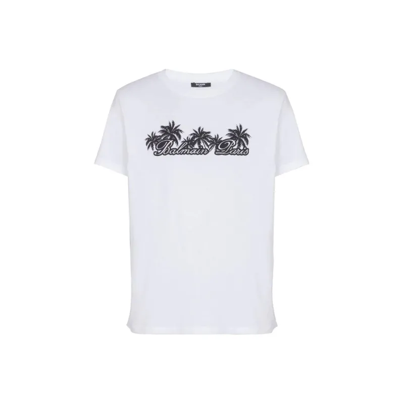 BALMAIN Signature Printed T Shirt-0