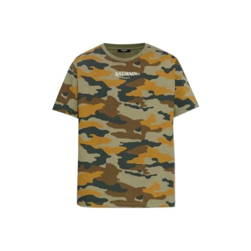 BALMAIN Camouflage Print T Shirt-0