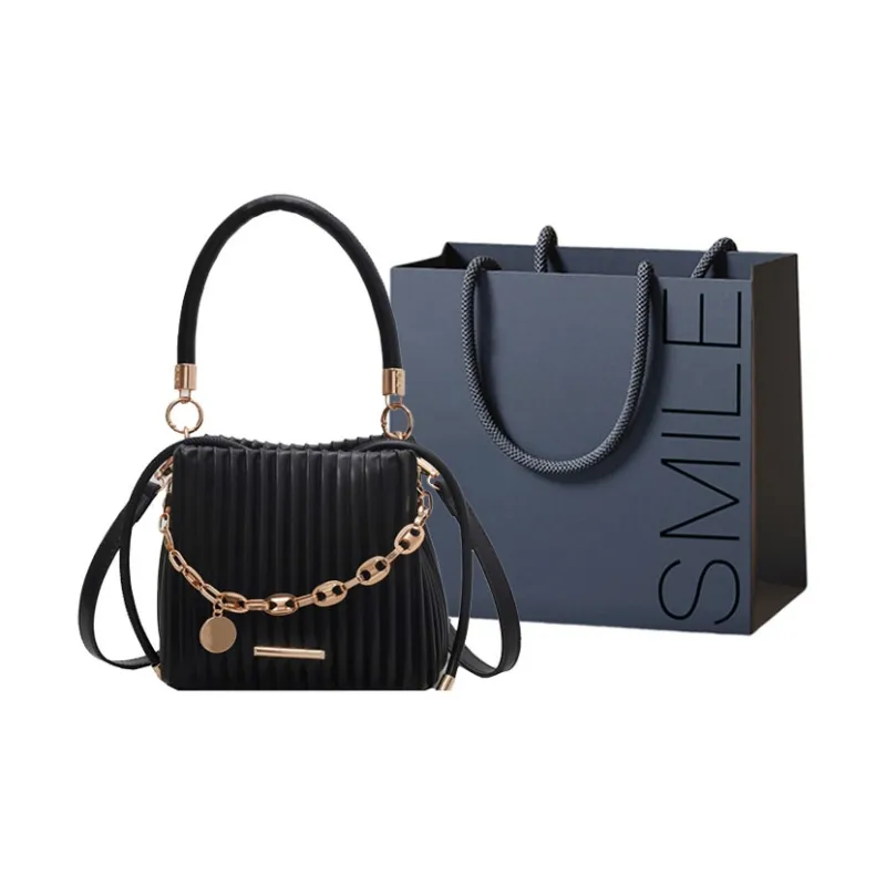 SWIMADE PU Shoulder Bag, Crossbody Bag, Handbag Regular Women's Ecru/Black/Pink-14