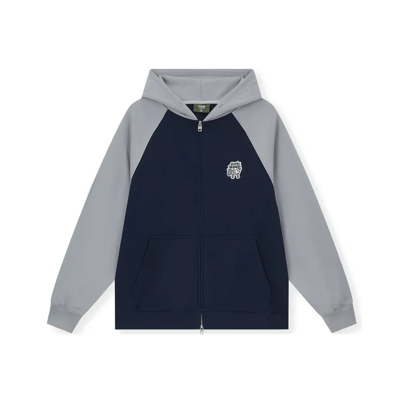 CONKLAB Hooded Loose Fit Cardigan Sweatshirt Unisex-3