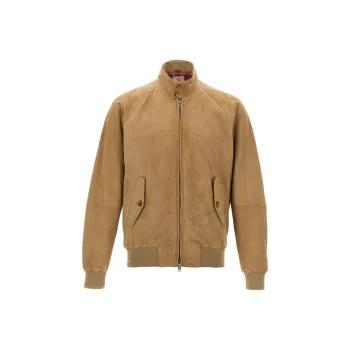 BARACUTA Suede Bomber Jacket