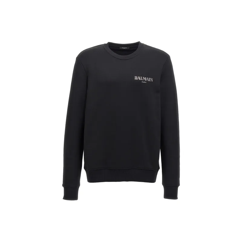 BALMAIN Logo Detailed Crewneck Sweatshirt-0