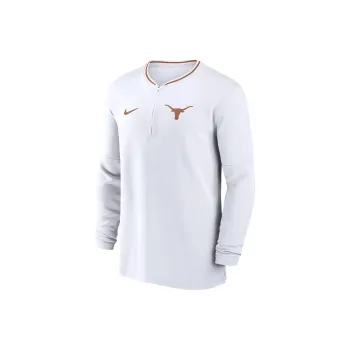 Nike Texas Longhorns Sideline Coach Men's Nike Dri FIT College 1/2 Zip Long Sleeve Top