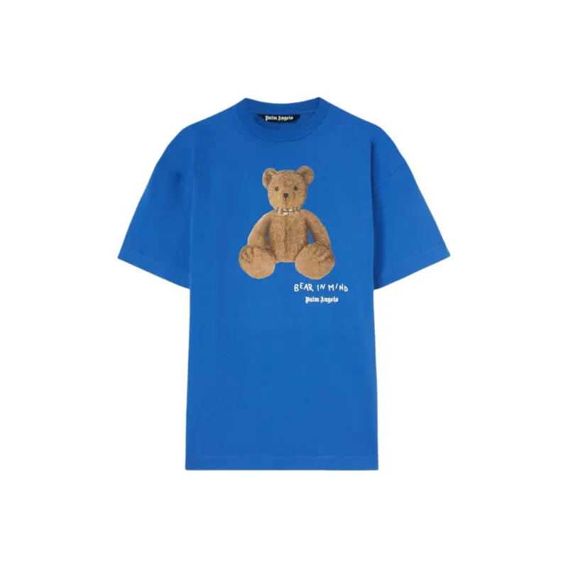 PALM ANGELS Bear In Mind Bear Printed Crewneck T Shirt-0