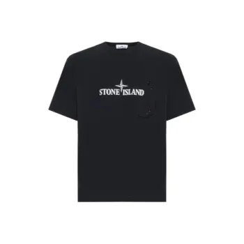 STONE ISLAND Logo Printed Crewneck T Shirt