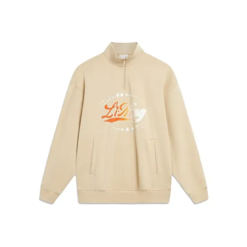 LiNing Sports Life Collection Sweatshirt Men's Creamy Mouwen