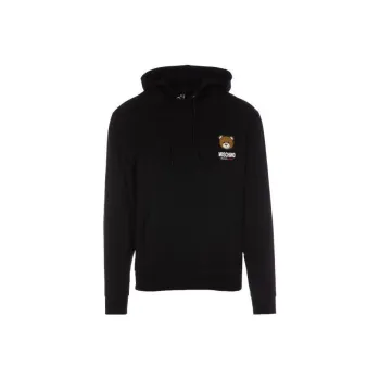 MOSCHINO Logo Teddy Bear Printed Drawstring Hoodie