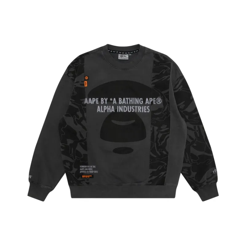 Bape X Alpha Industries Washed Sweatshirt-2