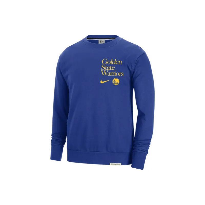 Nike Golden State Warriors Standard Issue Men's Nike Dri FIT Nba Crew Neck Sweatshirt-0