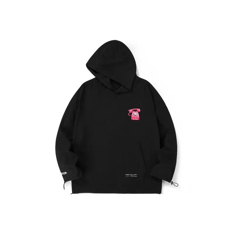 Bt Hooded Loose Fit Regular Sweatshirt Unisex Black-0