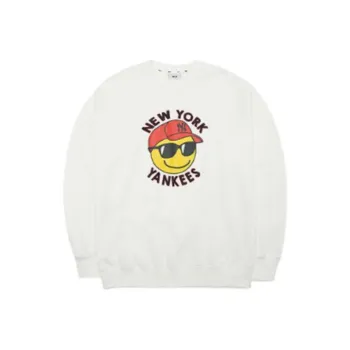 MLB Smile New York Yankees Sweatshirt Unisex White