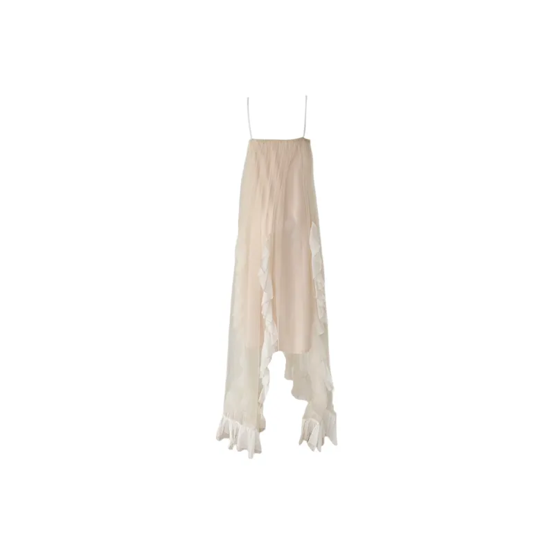 Udon House Slip Dress Women's Colored Glaze Light Apricot-1