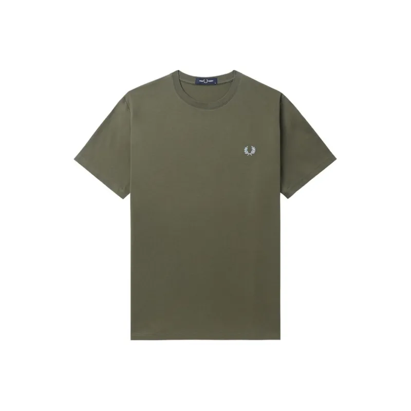 FRED PERRY Logo embroidered Cotton T shirt-0
