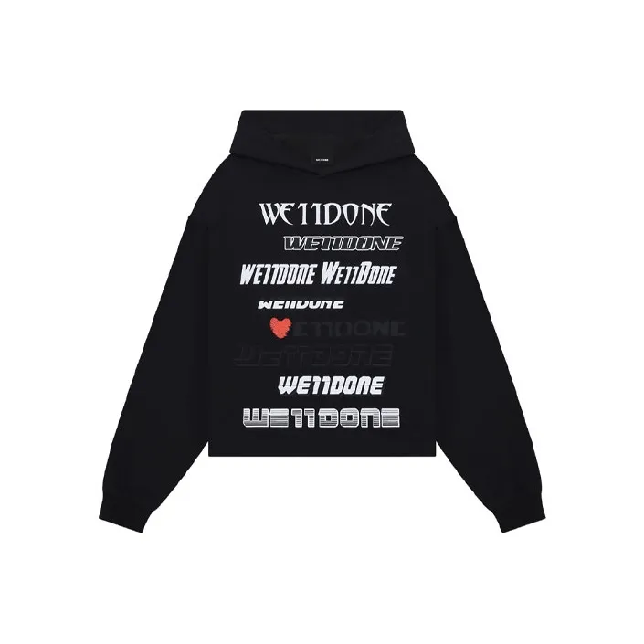 WE11DONE Sweatshirt Unisex Black-0
