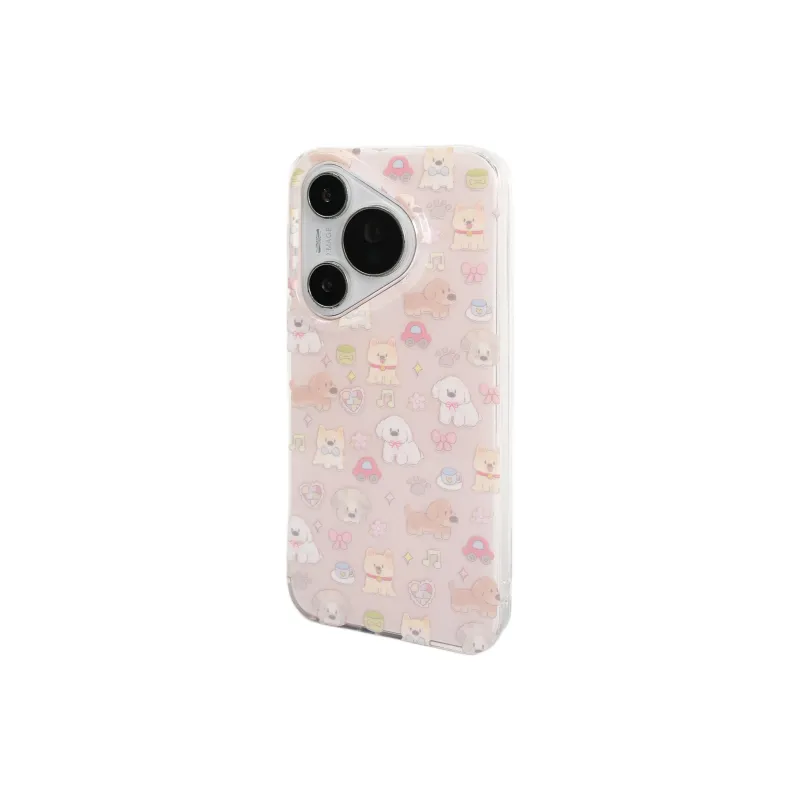 Wei Xin Acrylic Material Car Floral Puppy Stand Phone Cases Compatibility Huawei Mate 70/60/50 Pro/Pura 70/70 Pro+-6