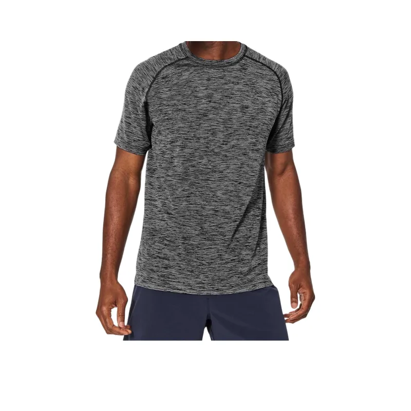 Lululemon Metal Vent Tech Wool Nylon Dye T-Shirt Men's Dark Gray White-0