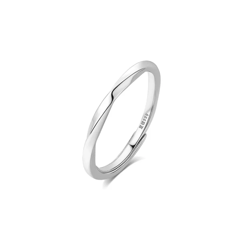 BLANK IN BLANK Sterling Silver Rings Unisex-5