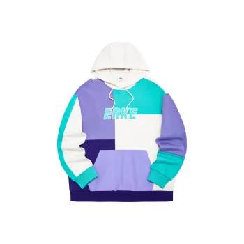 Erke Sweatshirts Men Glacier White/Punk Green