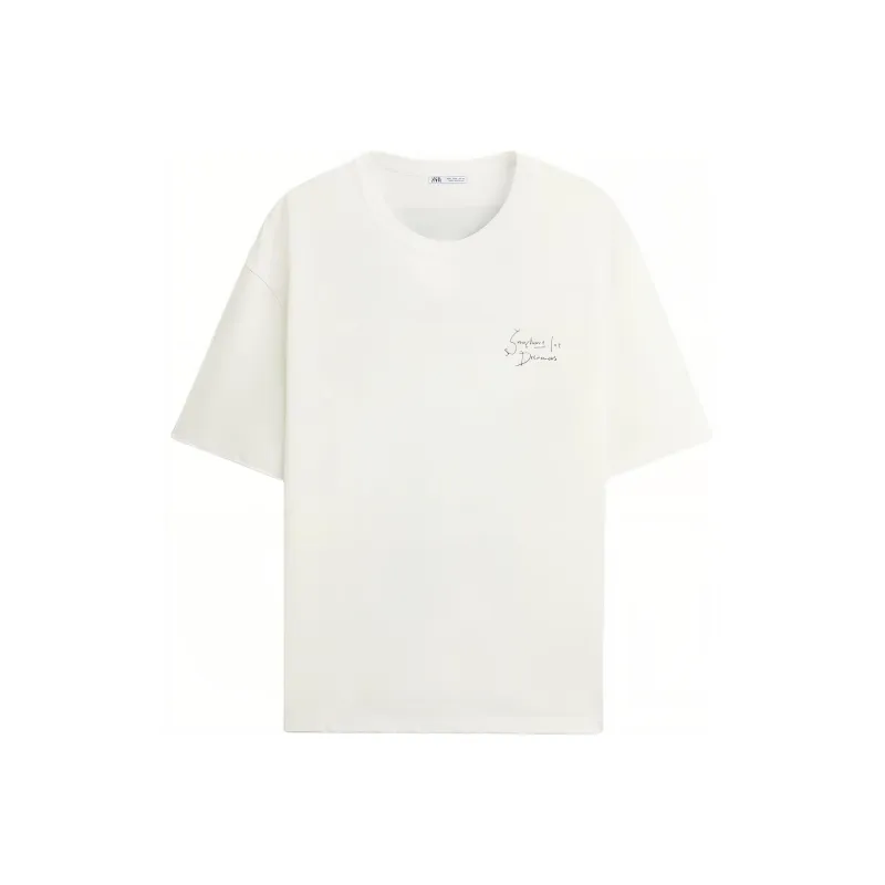 ZARA T-Shirts Men White-0