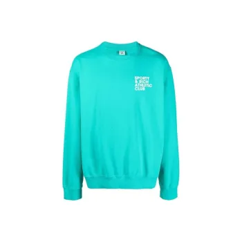 SPORTY & RICH Logo Printed Crewneck Sweatshirt