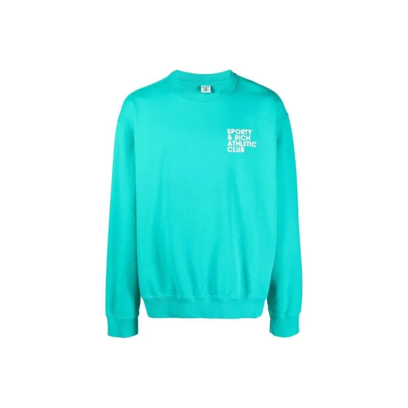 SPORTY & RICH Logo Printed Crewneck Sweatshirt-0