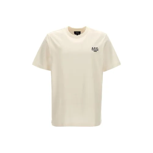 A.P.C Logo Embroidered Crewneck T Shirt